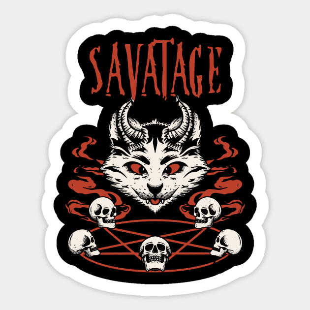 savatage the catanic Sticker by matilda cloud